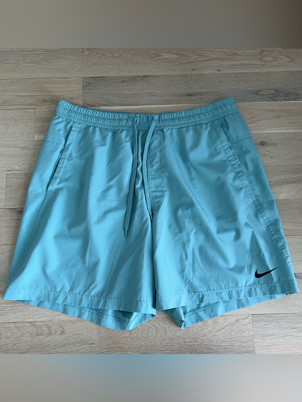 Nike Mint Green Dri-FIT Athletic Shorts with Black Swoosh